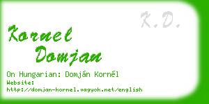 kornel domjan business card